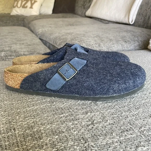 LIKE NEW BIRKENSTOCK Boston Felt/Leather Clogs! - Picture 7 of 14